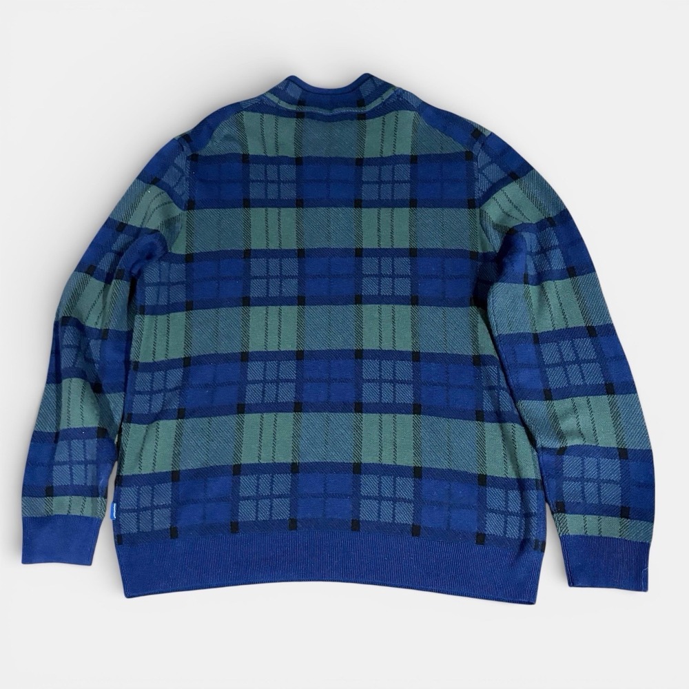 Vineyard Vines Boathouse Plaid Quarter Zip Merino Wool Cotton Sweater Mens L - Picture 3 of 11